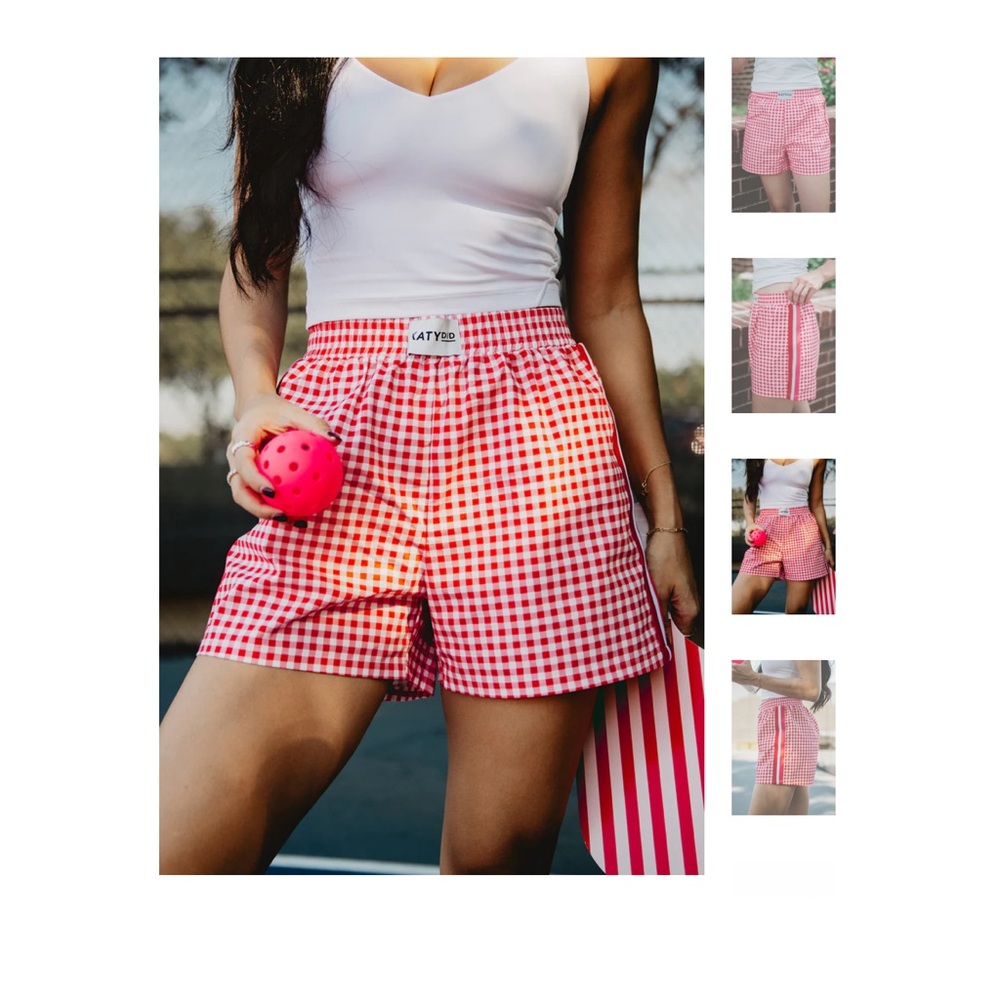Katydid Picnic Plaid Boxer Pajama Shorts